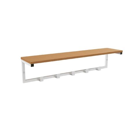 Perchero Industrial Con Estante Atma Home Blanco y Canela ATH-LI042-CNBR