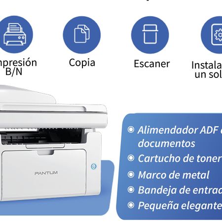 IMPRESORA PANTUM M6559NW ADF RED