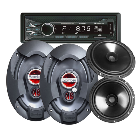 Kit estereo bluetooth con parlantes 6x9 y 6 pulgadas