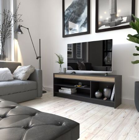 Mesa Tv Linea Home 1 Estante 1150 Negro/Olmo Tables