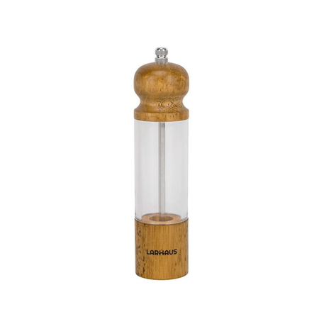 Molinillo Sal Pimienta Acrilico Madera Muela Ac Inox Larhaus Transparente Y Madera