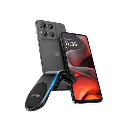 Combo de Celular Motorola Moto G15 SE 4+256GB Gris + Soporte L para celular Auto Dekkin