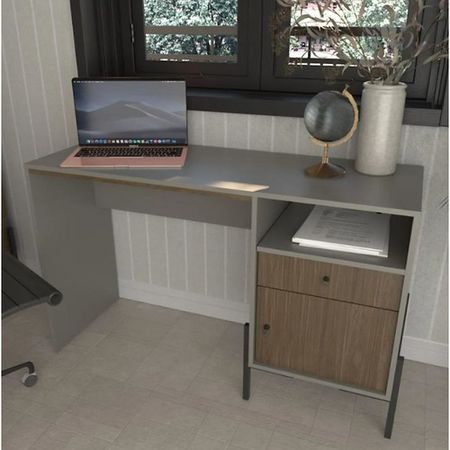 Escritorio DS Home 1 Puerta Nogal Gris 125x77x45 cm