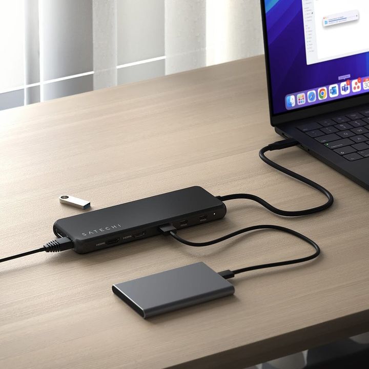 Hub USB-C Satechi 13 en 1 Triple Pantalla 4K - Vista 2