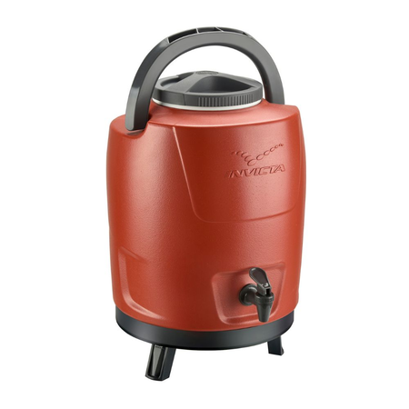 Bidon Termo Plastico 9 Lts Color Rojo Con Canilla Y Patas