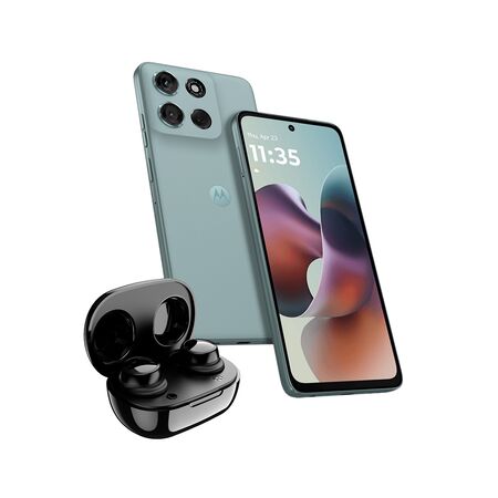 Combo de Celular Motorola Moto G56 8+256GB Gray Mist + Auriculares Inalambricos Bluetooth TWS Dekkin