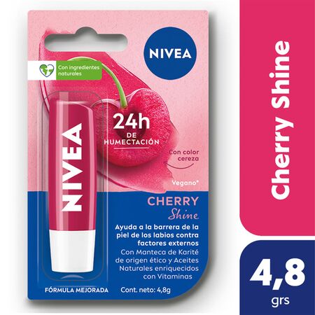 Protector labial humectante NIVEA Cherry Shine para todo tipo de piel