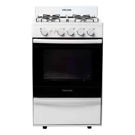 COCINA VOLCAN BLANCA 55 CM MULTIGAS CON LUZ Y ENCENDIDO ELECTRICO