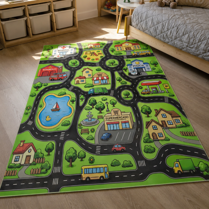Alfombra Vinílica Infantil Pista Ciudad Niños Shade Master - Vista 4