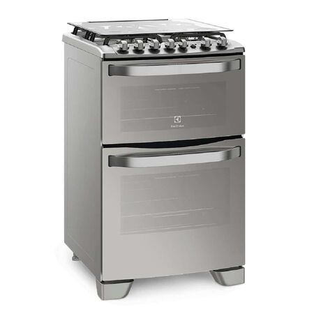 Cocina Doble Horno Electrolux M-Gas Inox 56Dxq 4 Hornallas