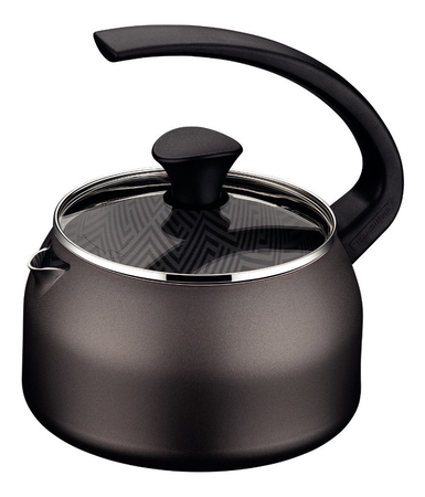 Pava Teflon 1,9 Lts Tapa Vidrio Tramontina Paris Texture Marrón