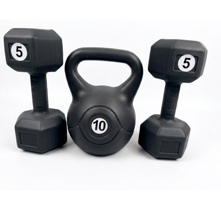 Combo Pesa Rusa 10 kg + Par de Mancuernas 5 kg - Vista 1