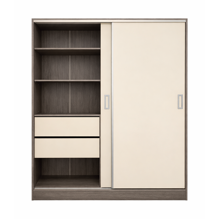 Placard Ropero de 2 Puertas Corredizas Guardaropas Golden Oregon Maximo Fortaleza