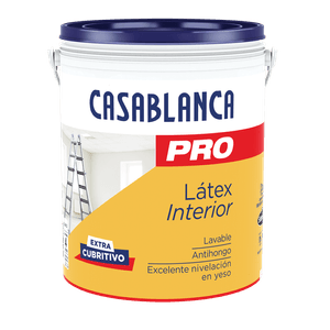 Pintura de Latex Casablanca Pro Interior  Color Blanco con acabado Mate x10 Lts
