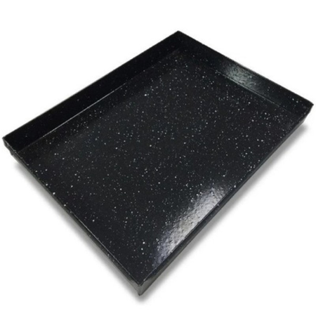 Asadera Chapa Plegada Enlozada 45x70 Cm Gastronomica Lozafer Negro