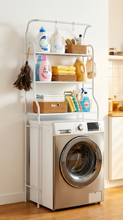 Organizador Estantería De Lavadero Sobre Lavarropas con 3 Niveles Ahorra Espacio