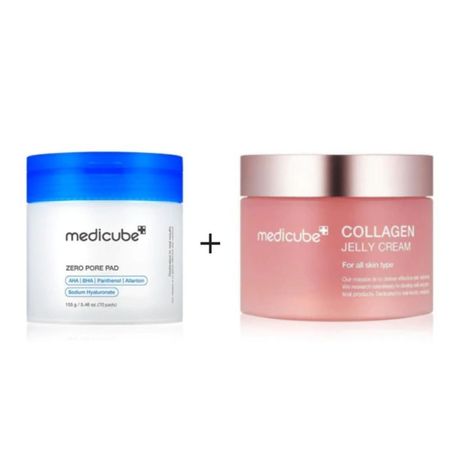 Combo Medicube Rutina Skincare - Zero Pore Pads + Collagen Jelly Cream