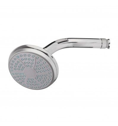 Ducha redonda alta gris con vaso y roseta anticalcareo Prego PREG9613