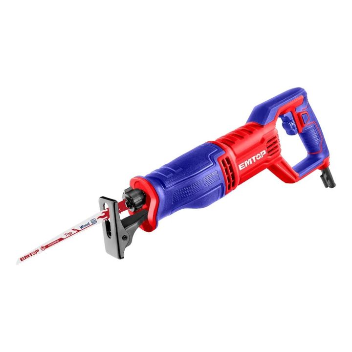 Sierra Eléctrica Emtop 750 W 3300 Rpm Madera Acero Rojo - Vista 1