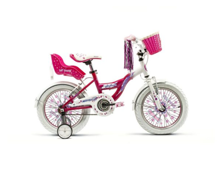 Bicicleta Raleigh LILHON- R.16"- Rosa/Blanco- Frenos V-Brake- 1Vel.