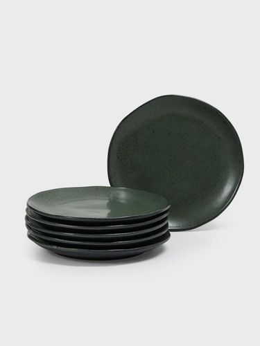 Set 6 Platos De Postre 19.5cm Orgánico Geo Stoneware - Vista 1
