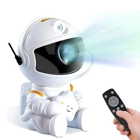Proyector Astronauta Galaxia Gadnic Lampara 7 Colores Control Remoto LED 5W