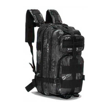 Mochila Tactica Asalto Trekking 30 Litros Camuflada Negra Waggs
