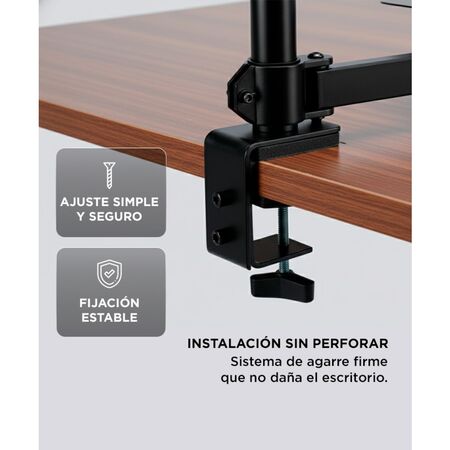 Soporte Doble Brazo Gadnic Para Monitor y Notebook 13-32