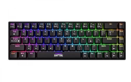 Teclado Raptor Fireclaw M68 Wir Mecanico Retroiluminado Red