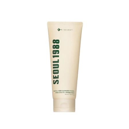 K-SECRET Seoul 1988 Cleansing Foam: Pine Cica 1% + Probiotics 200ml - Limpiador Facial Purificante y Calmante con Pine Cica