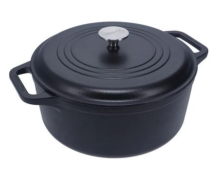 Cacerola Horno Holandes Hierro Fundido 5,7 L 27 Cm Victoria Negro