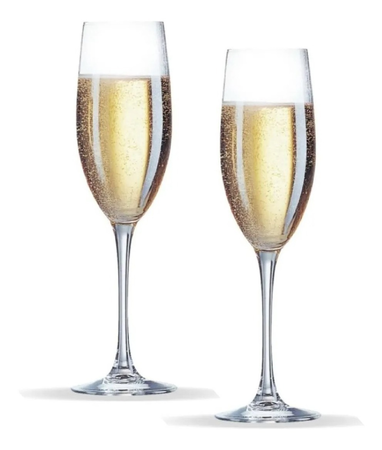Copa Barone Champagne Nadir 190ml Vidrio Caja X12 Docena Transparente