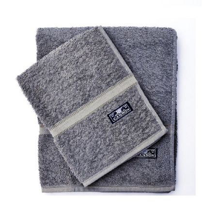 SET TOALLA Y TOALLON CANNON GRIS OSCURO 