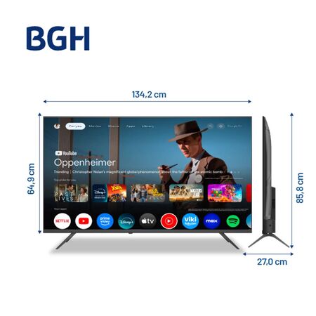 Smart Tv Bgh UHD 4K 60" Google TV Bluetooth Voice Control