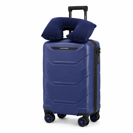Valija Carry On Abs Unicross con almohada de cuello inflable