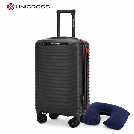 Valija Carry On Abs Unicross con almohada de cuello inflable