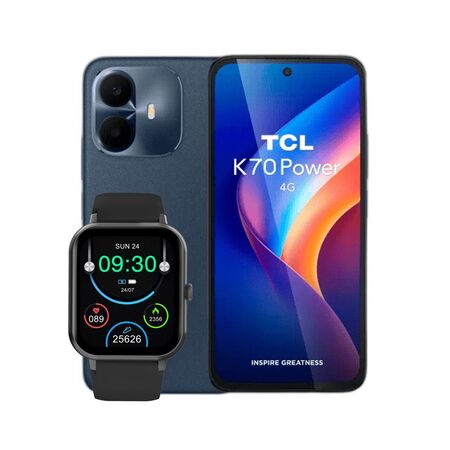 Combo TCL K70 Power 4+256GB Nebula Blue + Smartwatch Dekkin 1.83"