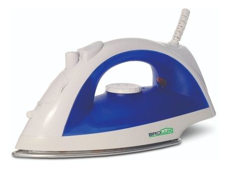 Plancha Electrica Brolux Con Vapor Y Rociador 1300 Watts Blanco