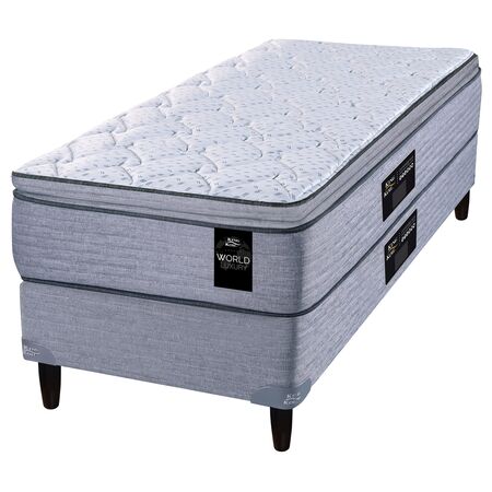 Colchon y Sommier King Koil Kensington 1 Plaza y Media 90x190 Resortes Pocket y Pillow Firme