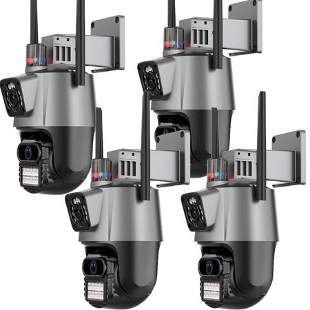 Kit De 4 Cámaras De Seguridad Dual Gadnic Con Sirena