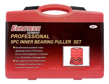 Kit Eurotech Extractor de Rulemanes Interior 5 Piezas