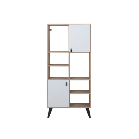 Biblioteca Ricchezze Leggero 2p 153x68x31 Blanco natural