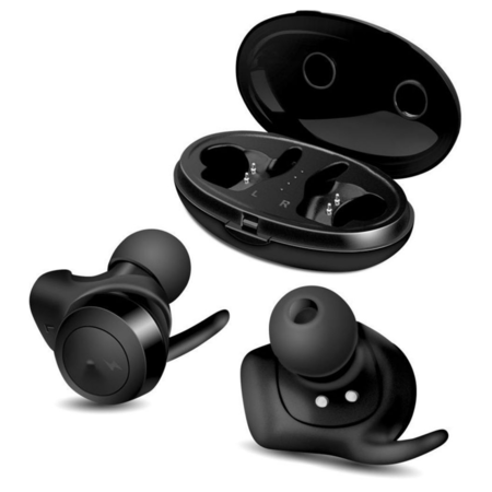Auriculares Earbud Moonki Sound MA-TWS66 | 12Hs Música - Negro