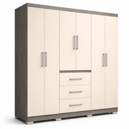 Placard Ropero Reforzado de 6 Puertas 3 Cajones Golden Oregon Maximo Fortaleza