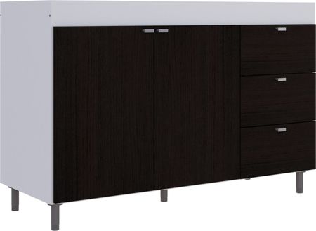 Bajo Mesada Muebles Orlandi 120Cm 4029 Blanco Wengue