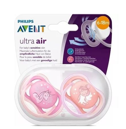 Chupetes Ultra Air Deco 2X Ultra Air Chupetes Deco (6-18M), ( SCF345/22)