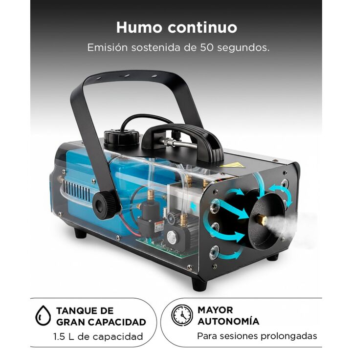 Máquina De Humo Gadnic 900W Inalámbrica RGB Control Remoto Portátil - Vista 5