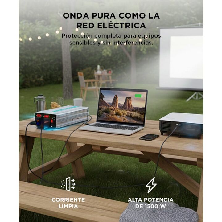 Inversor Onda Pura Corriente Gadnic IV-15 2000w - Vista 3