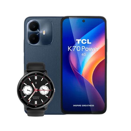 Combo TCL K70 Power 4+256GB Nebula Blue + Smartwatch Dekkin BT