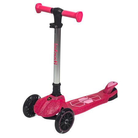 Monopatín plegable con luces LED Infanti Jelly rosa